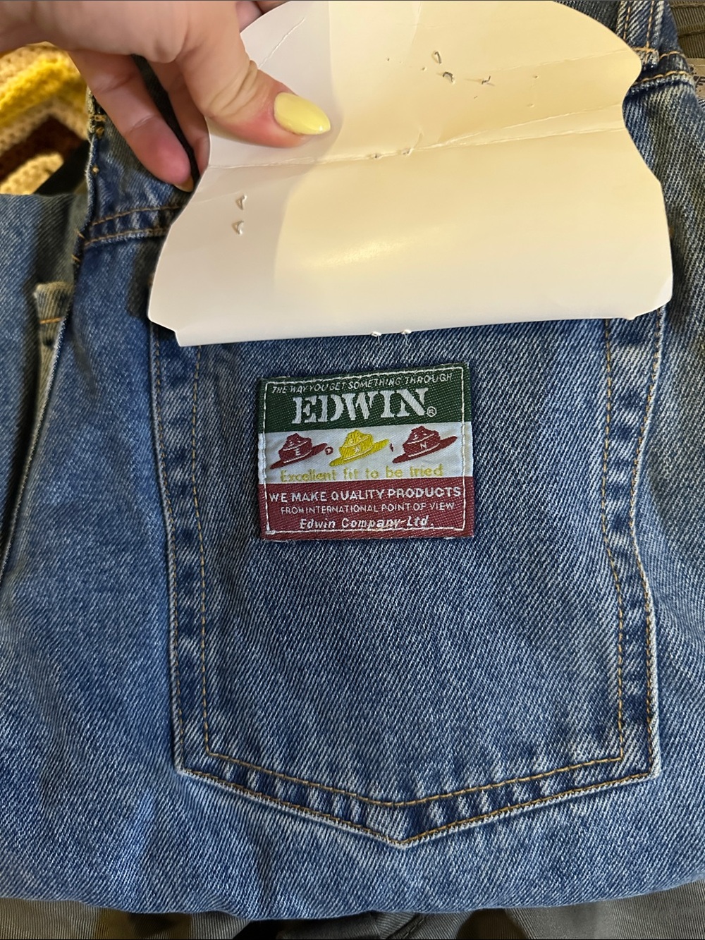 Vintage Edwin French Baggy Jeans NWT Made in Canada Women’s Size 6 Denim - Picture 7 of 7